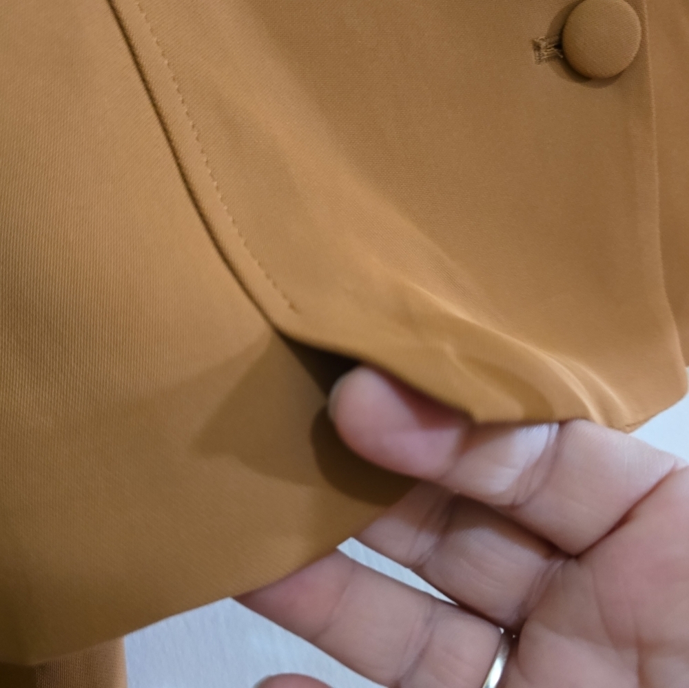 NWT Jason Wu Camel Cropped Blazer  Jacket One Button Closure XS Career Wear - Picture 11 of 11